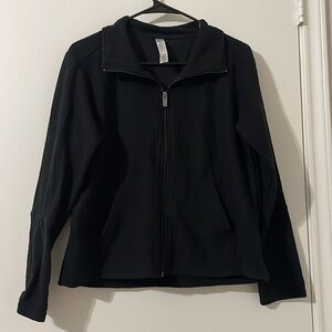 RBX Black Bomber Jacket with Zipper Closure Size M